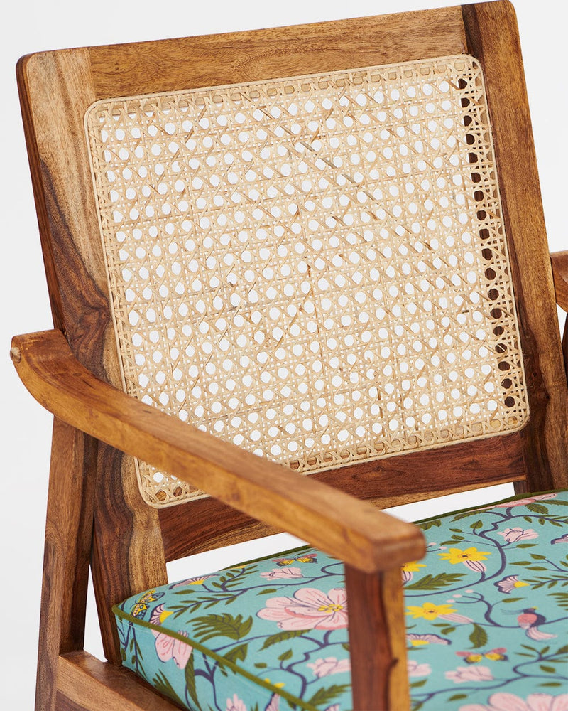 Chumbak French Rattan Arm Chair -Spring Bloom
