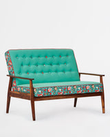 Chumbak Memsaab Loveseat - 2 Seater, Tuffted Teal
