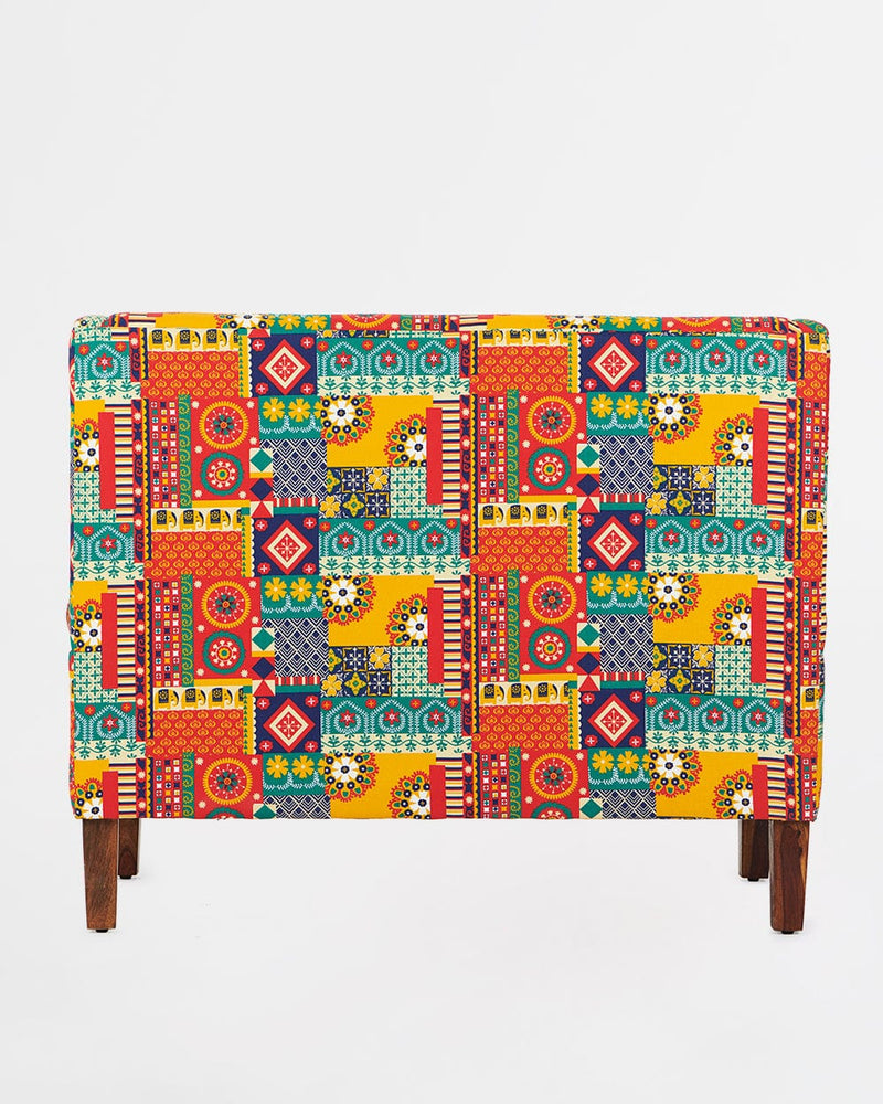 Chumbak Begum Loveseat - 2 Seater, Floral Swirls