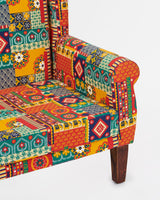 Chumbak Begum Loveseat - 2 Seater, Floral Swirls
