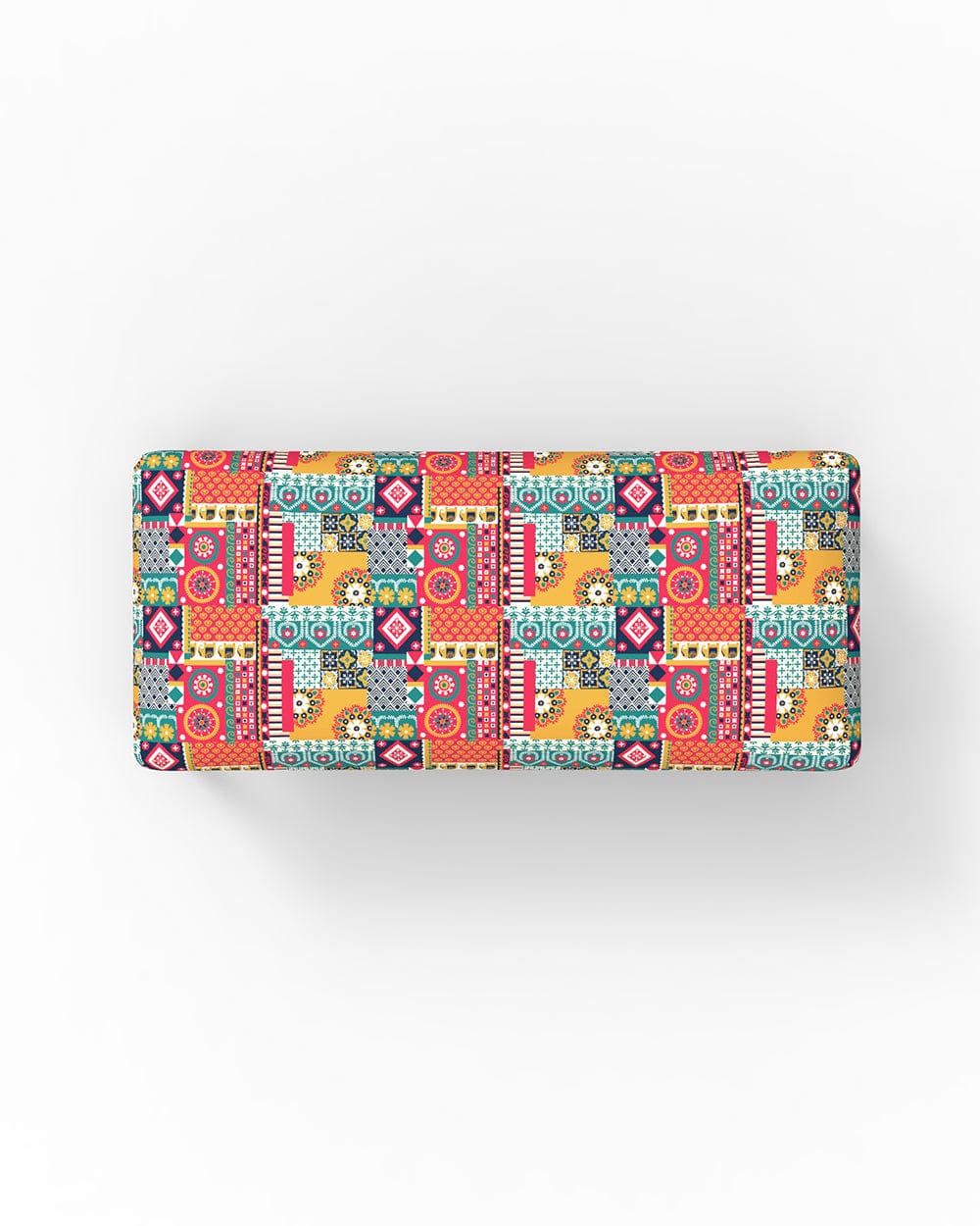 Chumbak Jodhpur Bench - Floral Swirls Red