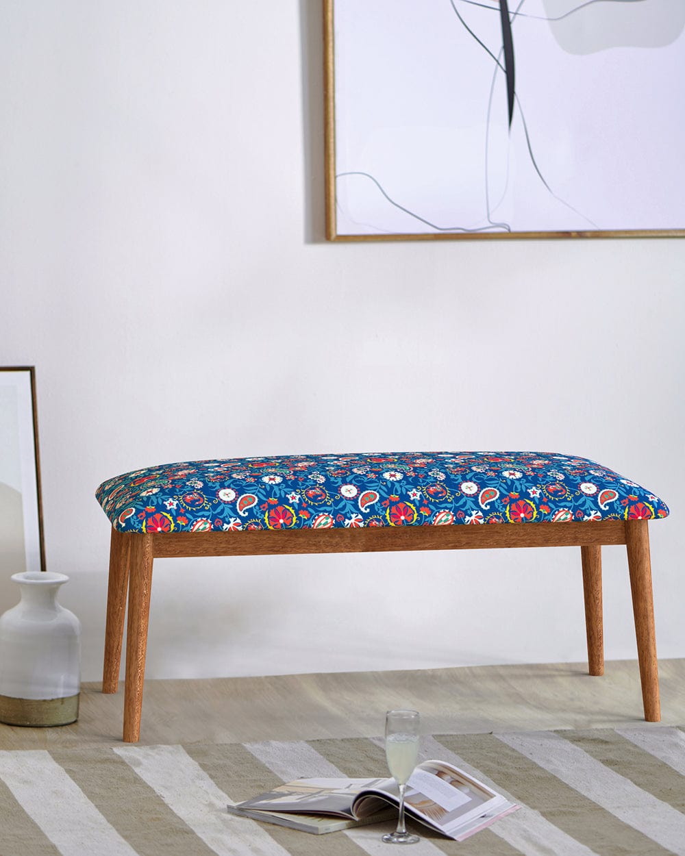 Chumbak Jodhpur Bench - India Paisleys Blue