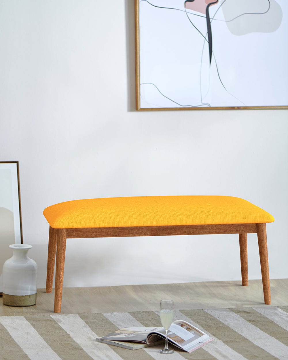 Chumbak Jodhpur Bench - Sahara Mustard