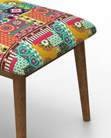 Chumbak Jodhpur Bench Small- Floral Swirls Red