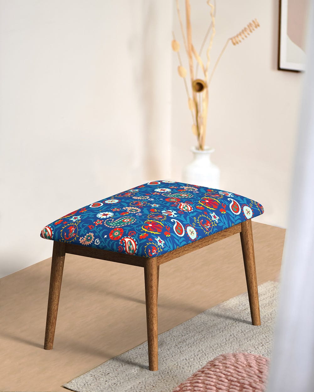 Chumbak Jodhpur Bench  Small- India Paisleys Blue