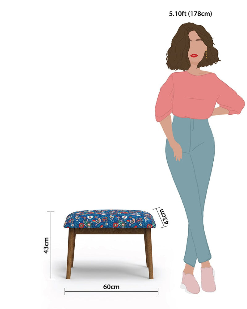 Chumbak Jodhpur Bench  Small- India Paisleys Blue