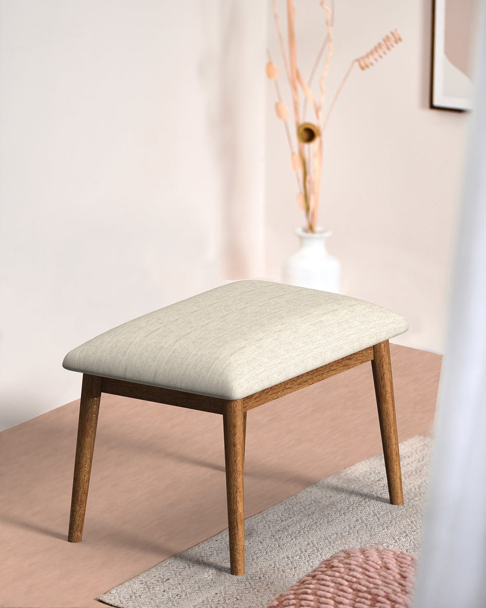 Chumbak Jodhpur Bench  Small - Srilanka Ivory