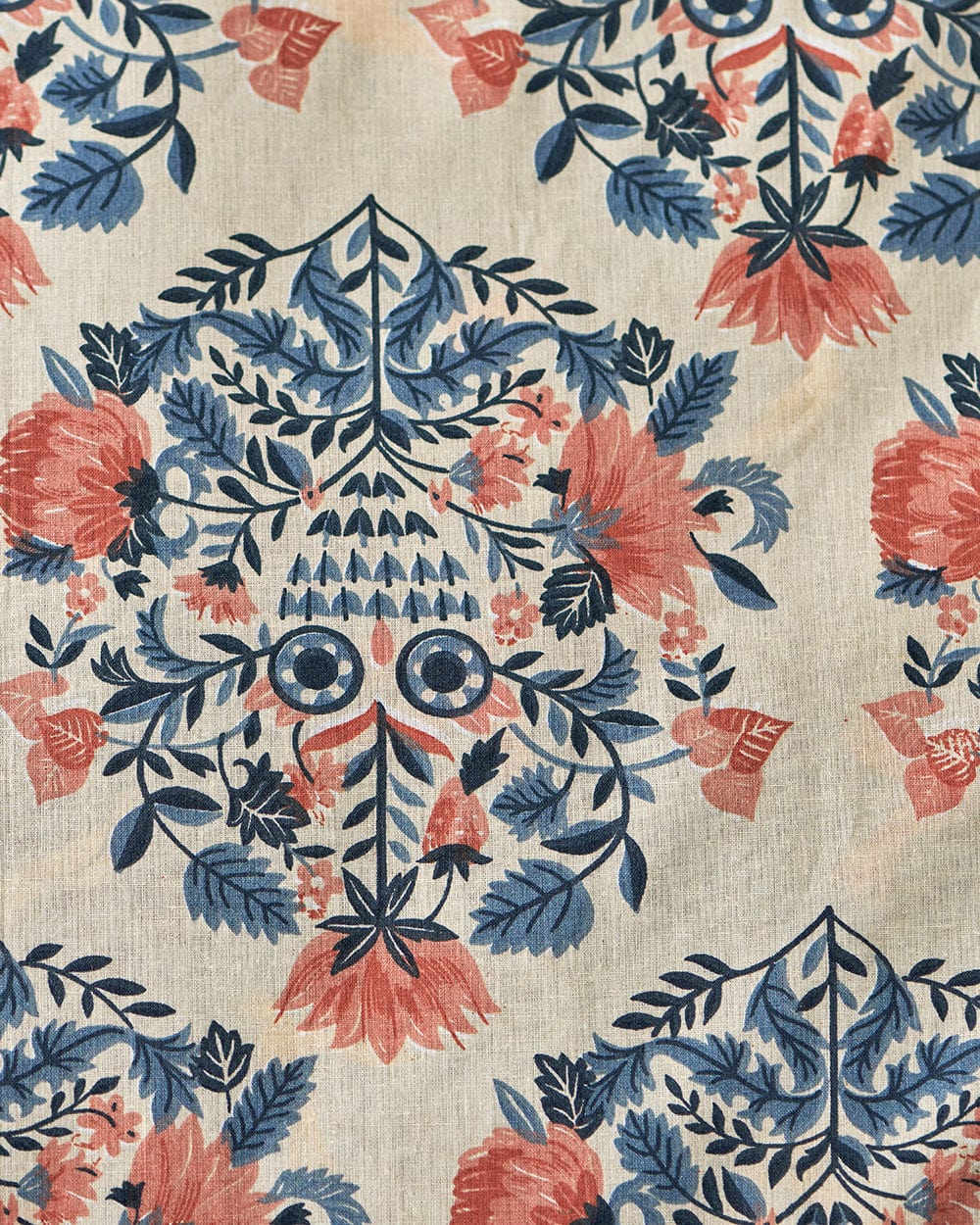 Chumbak TEAL by Chumbak Conifer Woods Owl bedsheet- Queen size, 136TC,Blue