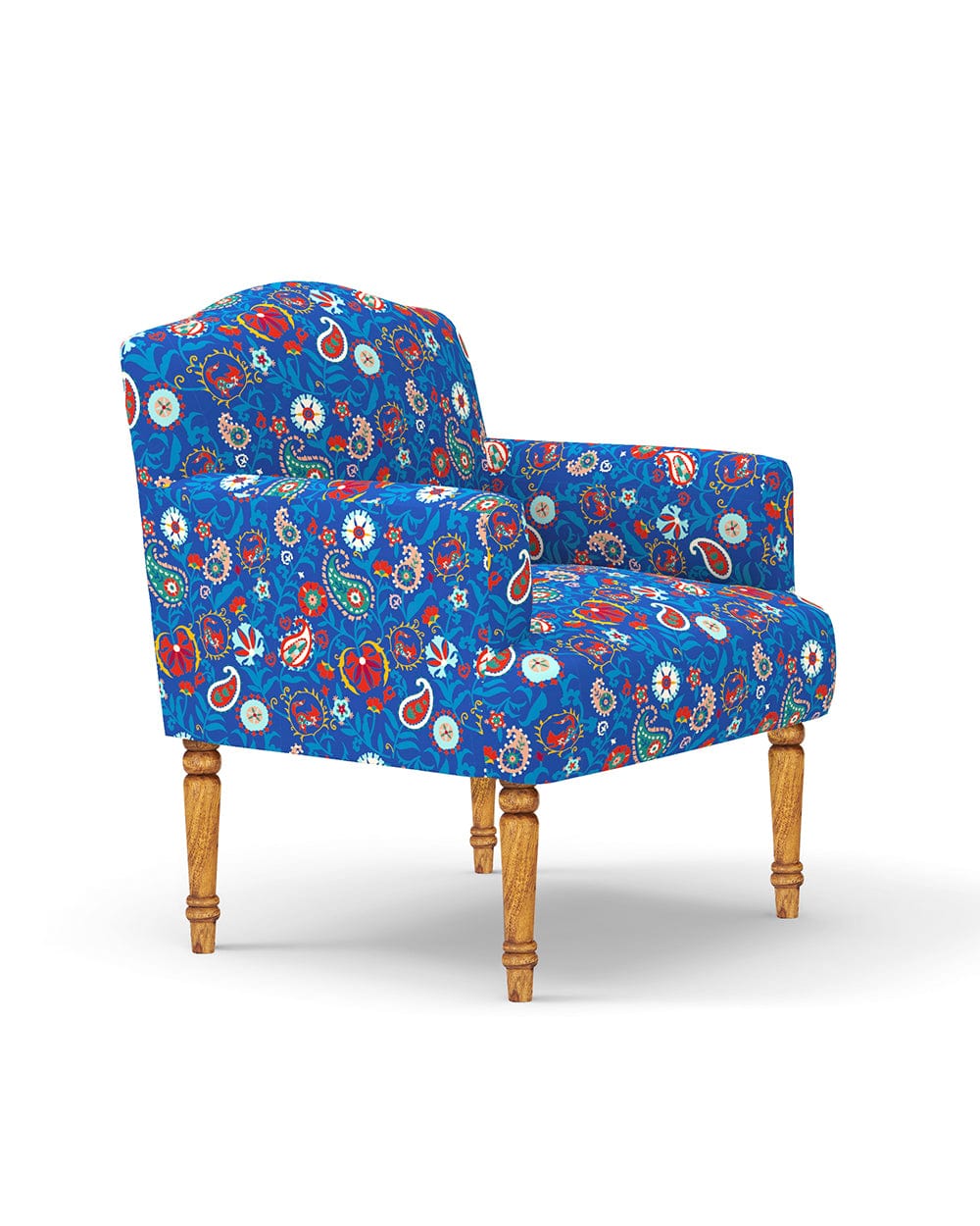 Chumbak Nawaab Arm Chair - India Paisleys Blue