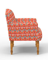 Chumbak Nawaab Arm Chair - Red Ikkat