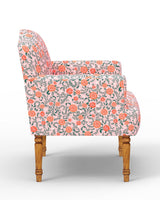Chumbak Nawaab Arm Chair - Earthy Florals Peach