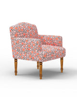 Chumbak Nawaab Arm Chair - Earthy Florals Peach