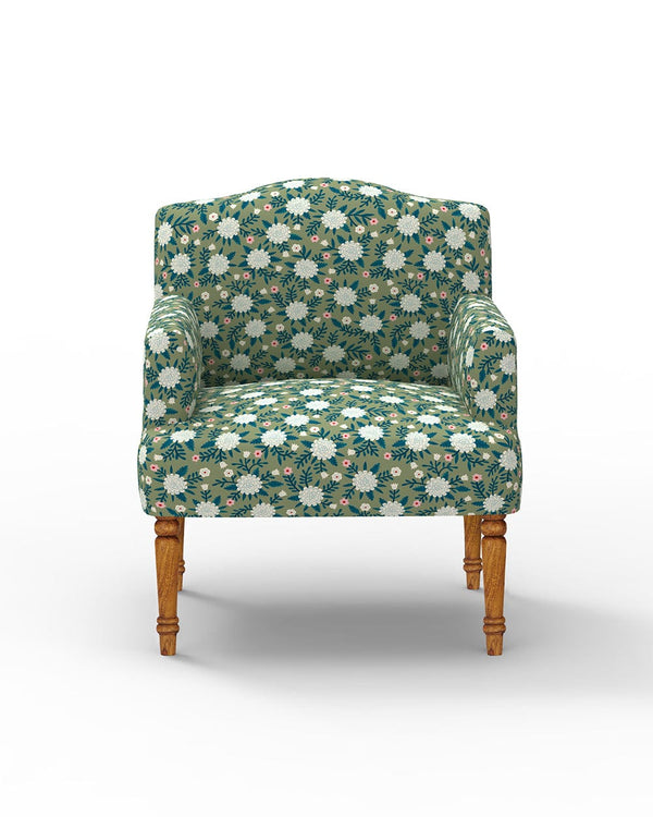 Chumbak Nawaab Arm Chair - Spring Marigold Green