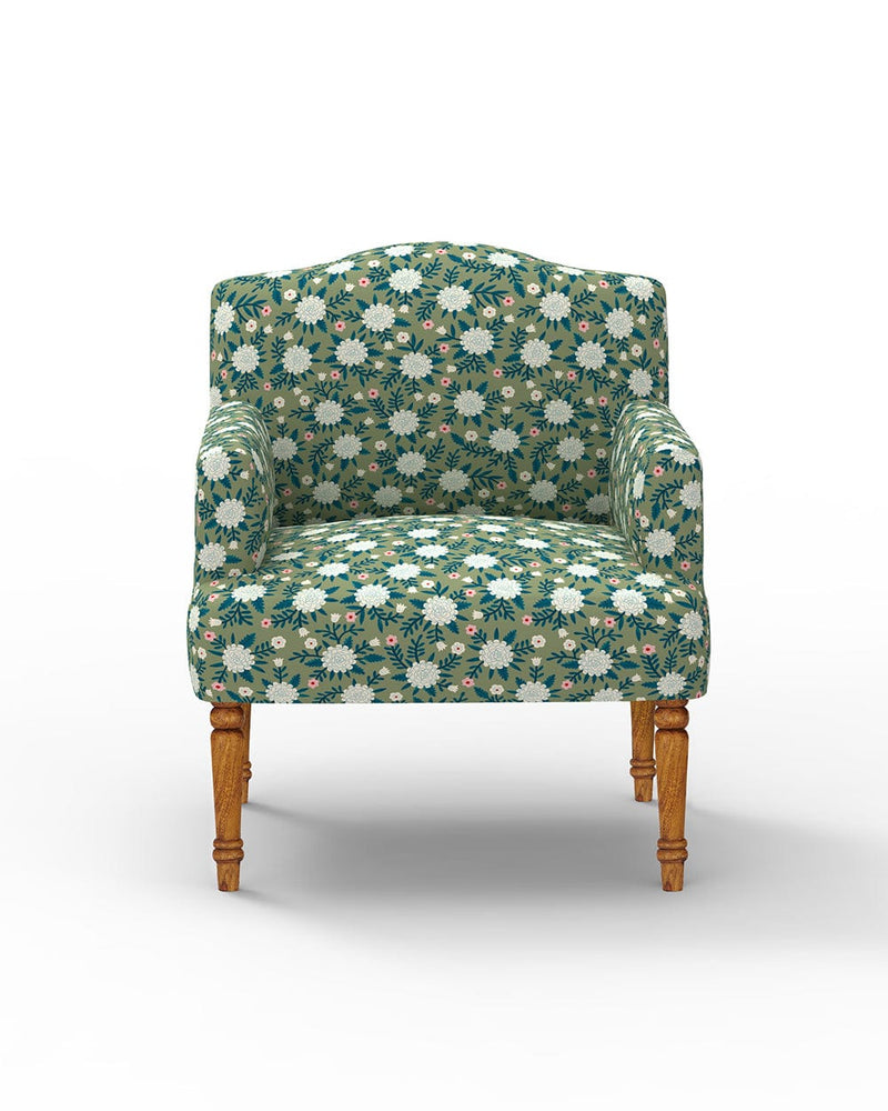 Chumbak Nawaab Arm Chair - Spring Marigold Green