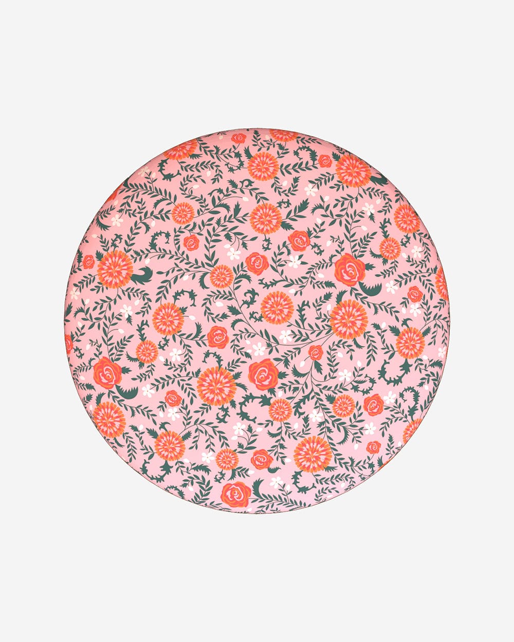 Chumbak Bohemian Ottoman - Earthy Florals Peach