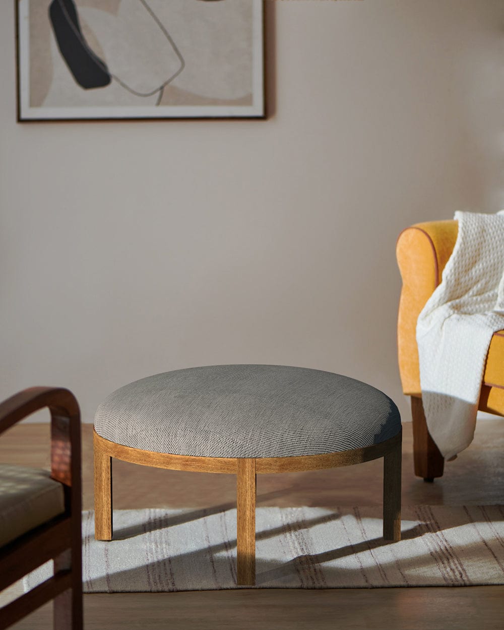 Bohemian Ottoman - Bangalore Grey