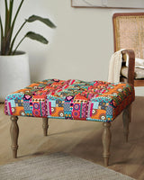 Chumbak English Ottoman - Floral Swirls