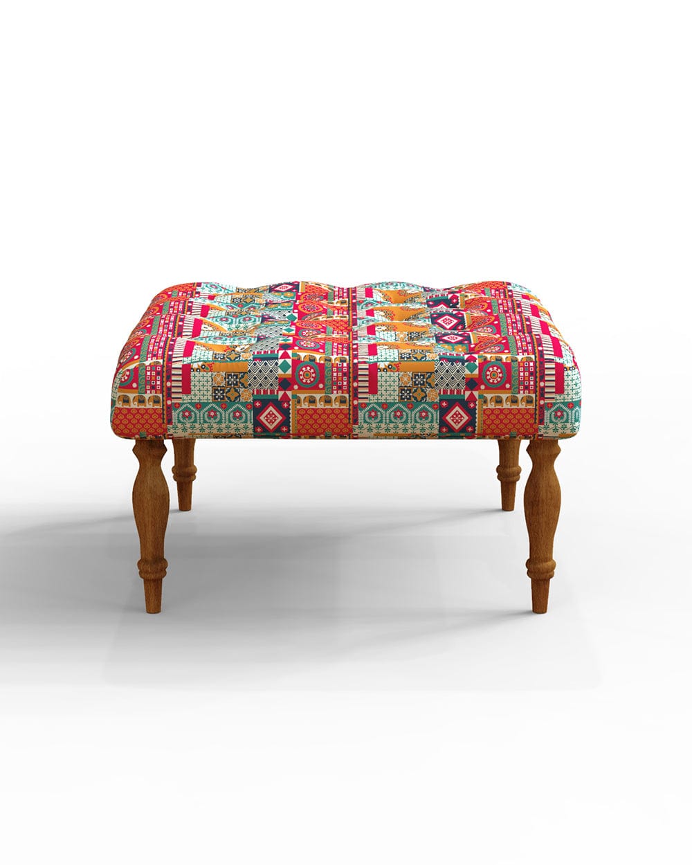 Chumbak English Ottoman - Floral Swirls