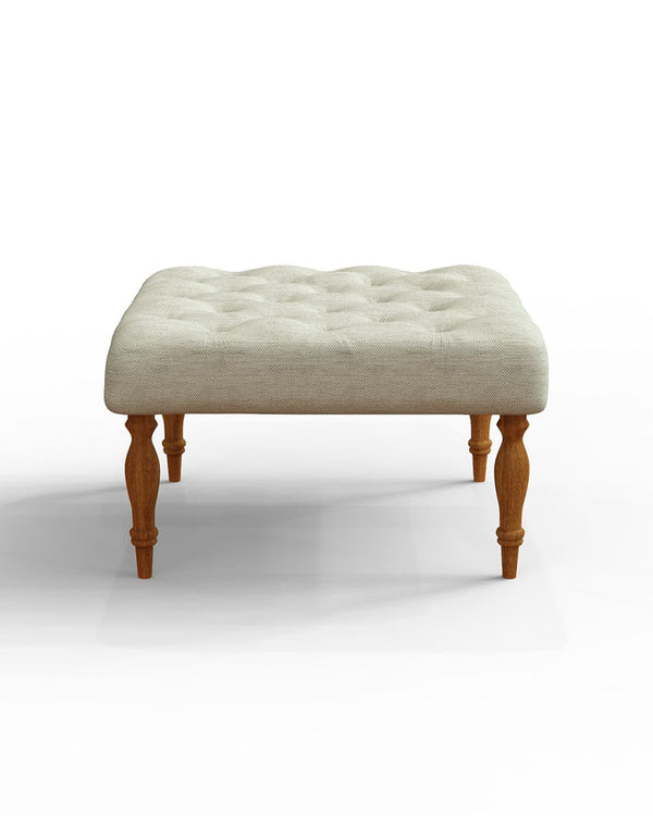 Chumbak English Ottoman - Srilanka Ivory