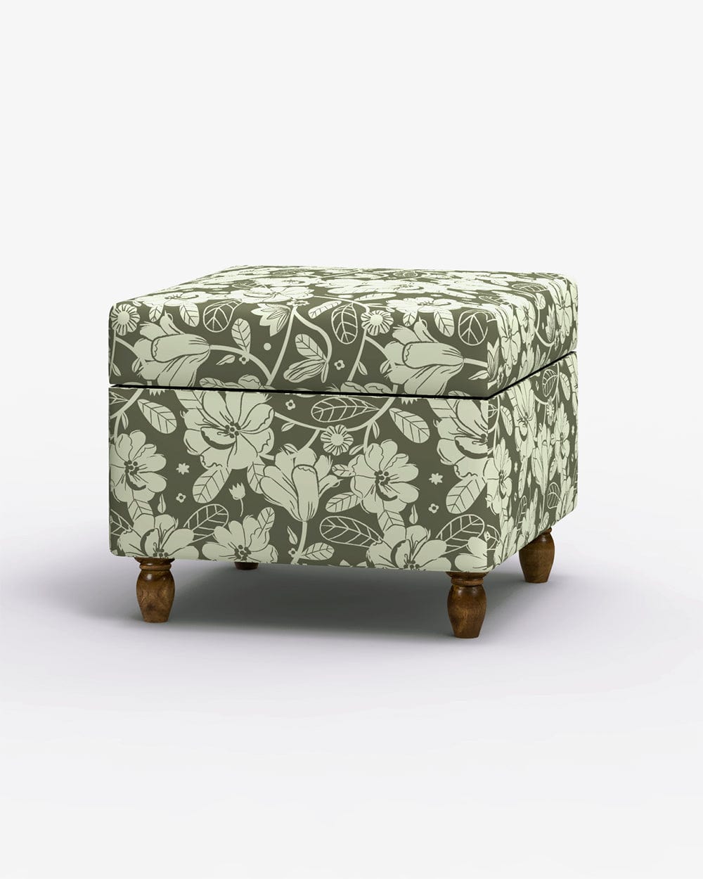 Chumbak Modern Trunk Storage Ottoman - Grey's Garden