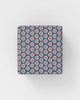 Chumbak Modern Trunk Storage Ottoman - Blue Ikkat