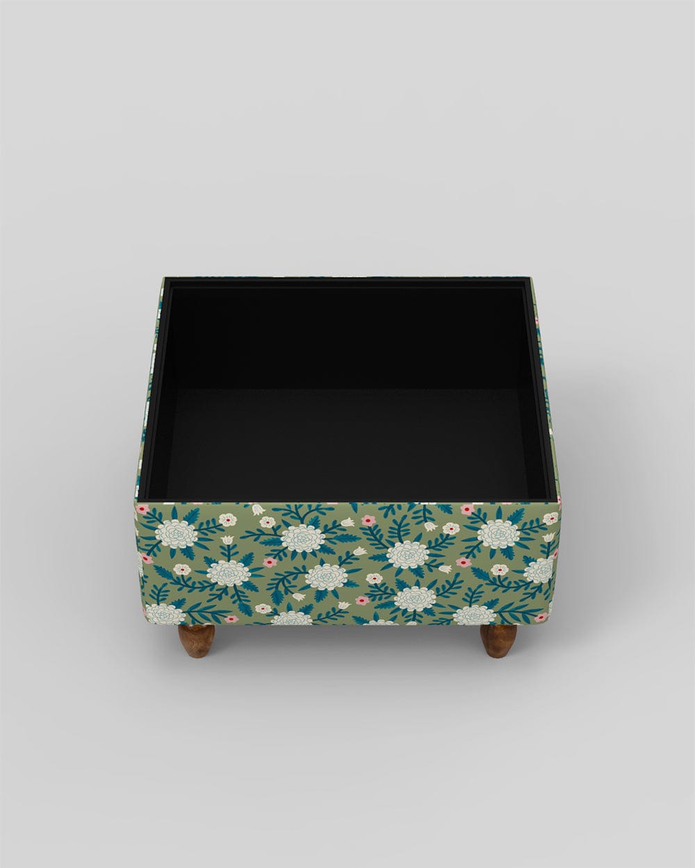 Chumbak Modern Trunk Storage Ottoman - Spring Marigold Green