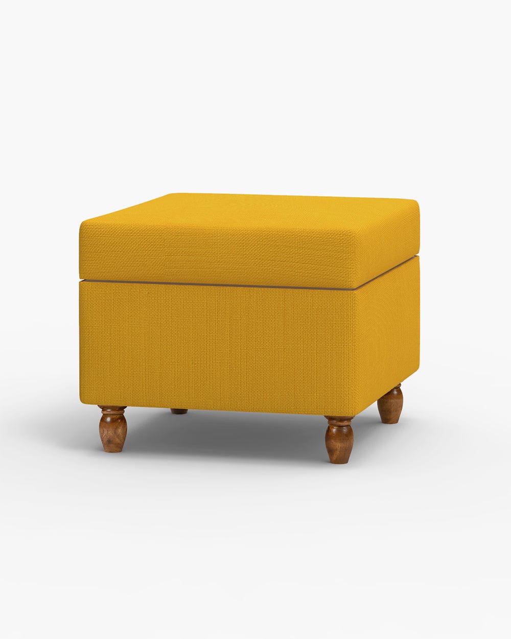 Chumbak Modern Trunk Storage Ottoman - Sahara Mustard