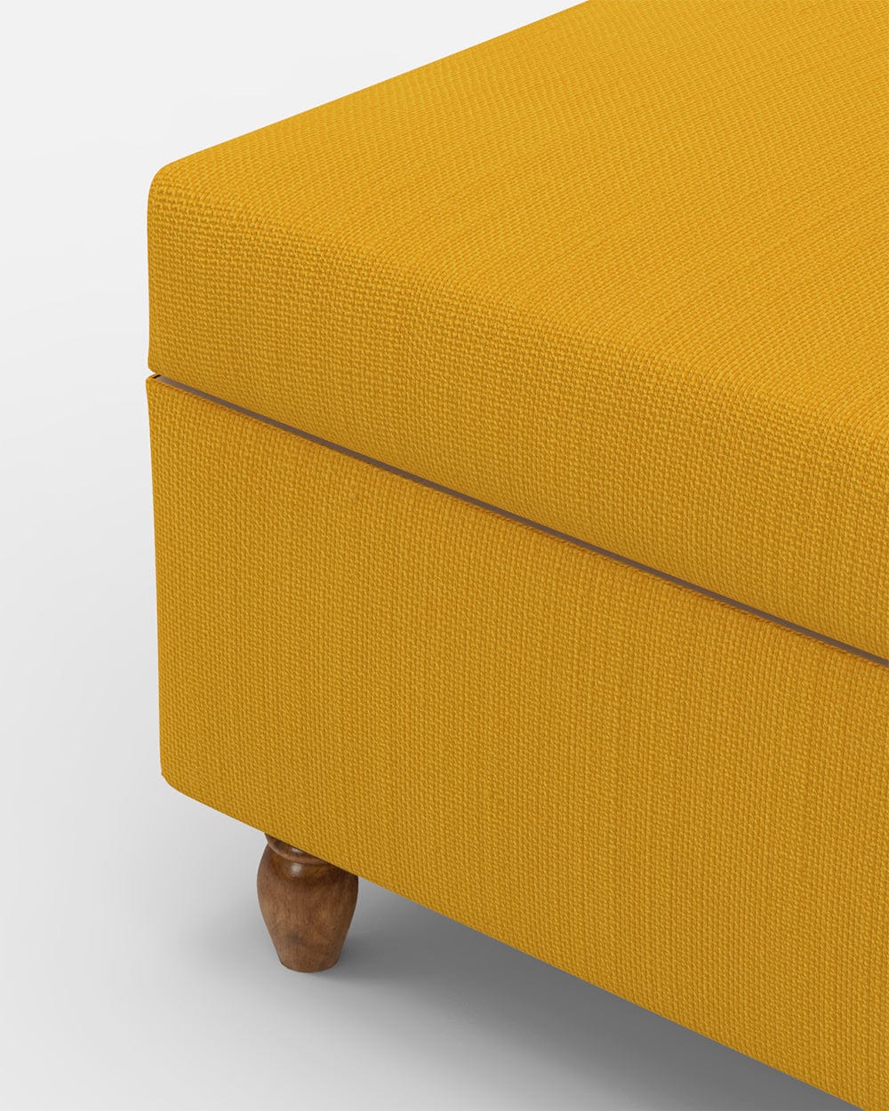 Chumbak Modern Trunk Storage Ottoman - Sahara Mustard