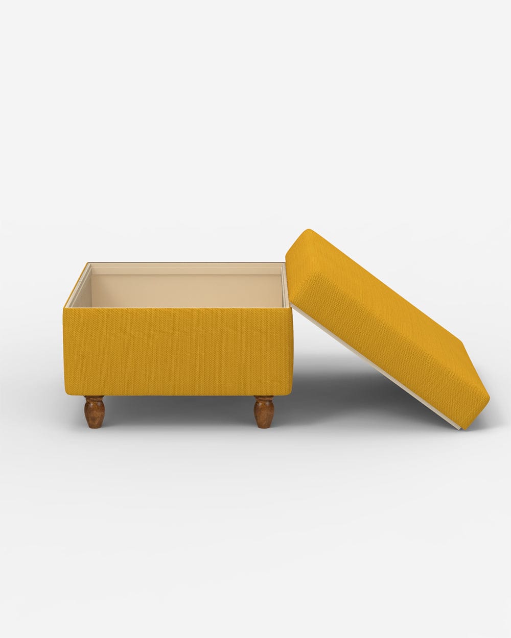 Chumbak Modern Trunk Storage Ottoman - Sahara Mustard