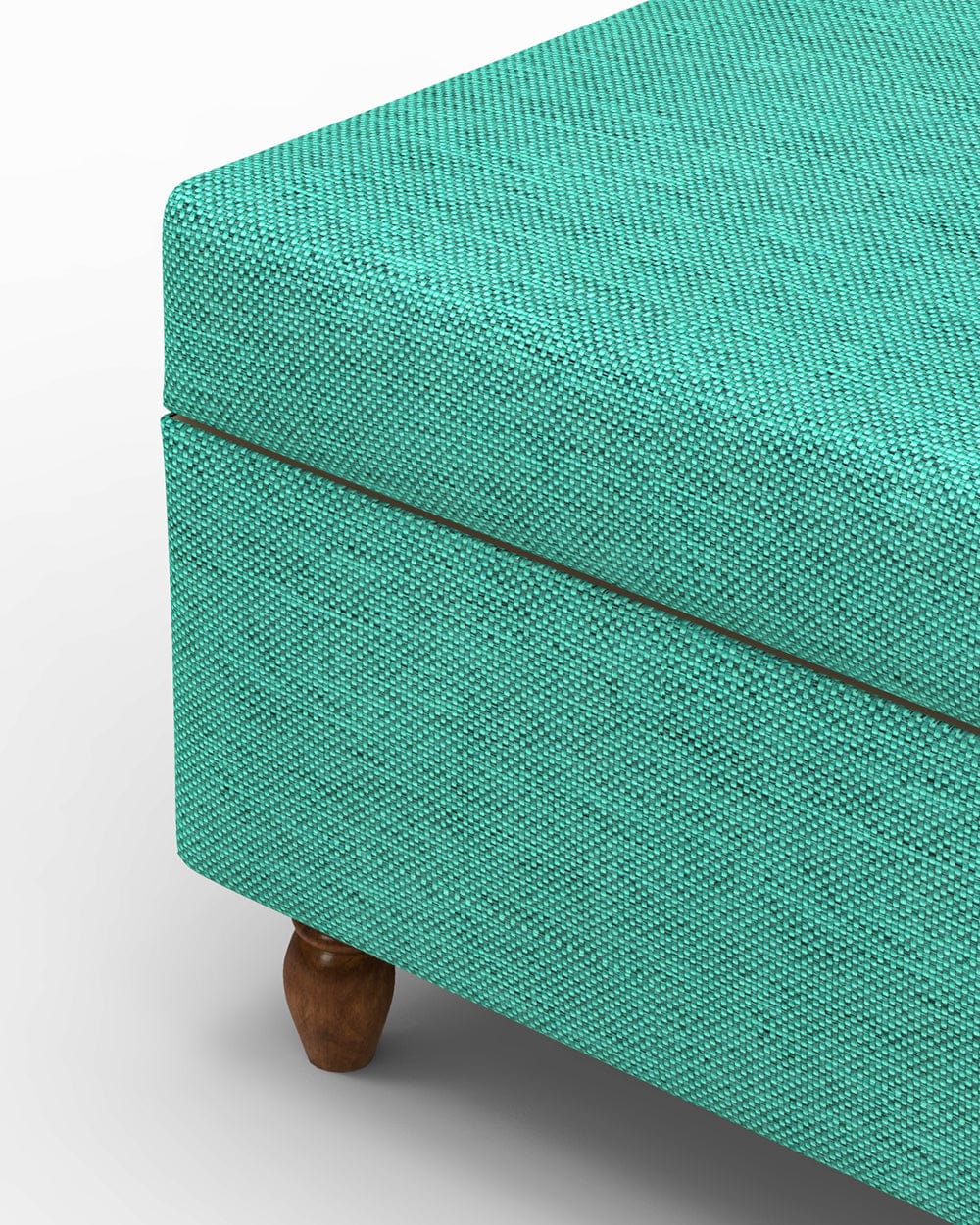 Chumbak Modern Trunk Storage Ottoman - Maldivian Teal