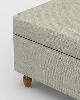 Chumbak Modern Trunk Storage Ottoman - Srilanka Ivory