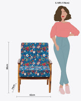 Chumbak Memsaab Arm Chair - India Paisleys Blue