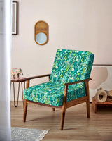 Chumbak Memsaab Arm Chair - Tropical Ikkat Green