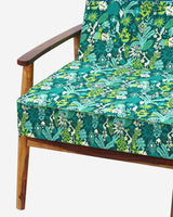 Chumbak Memsaab Arm Chair - Tropical Ikkat Green