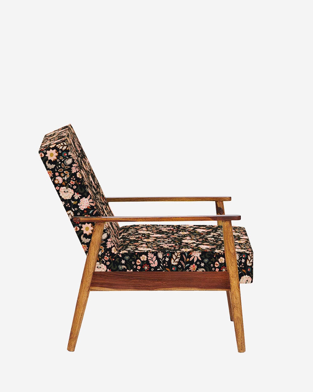 Chumbak Memsaab Arm Chair - Bohemian Paisleys Black