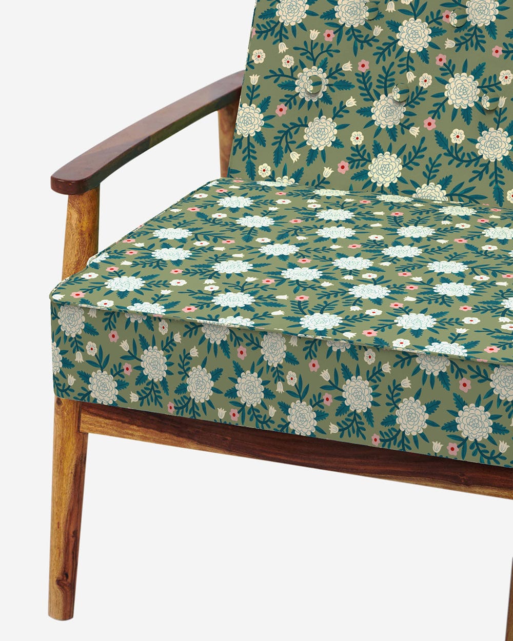 Chumbak Memsaab Arm Chair - Spring Marigold Green