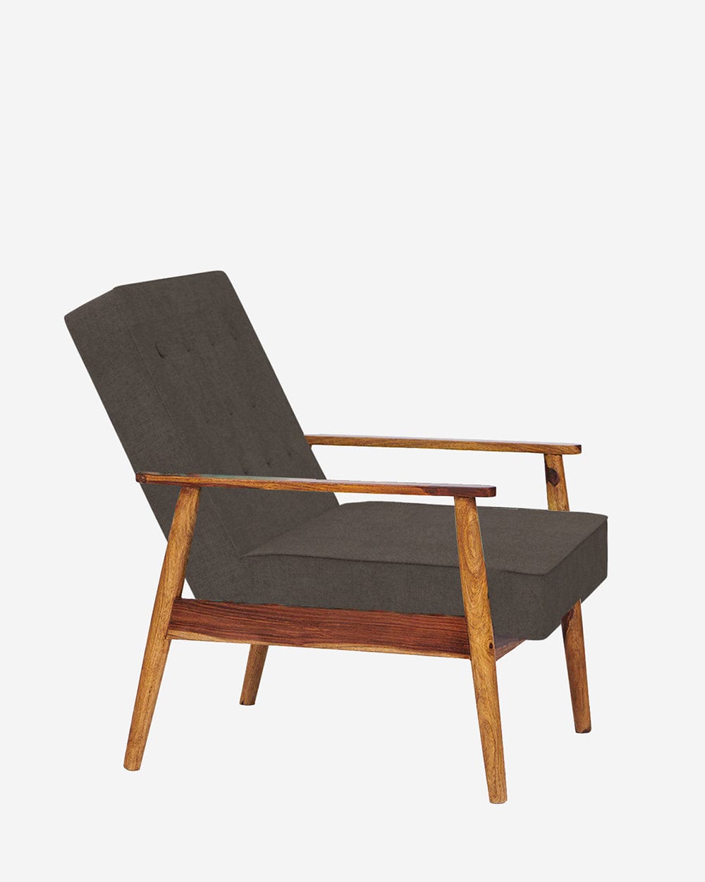 Chumbak Memsaab Arm Chair - Brown Coal