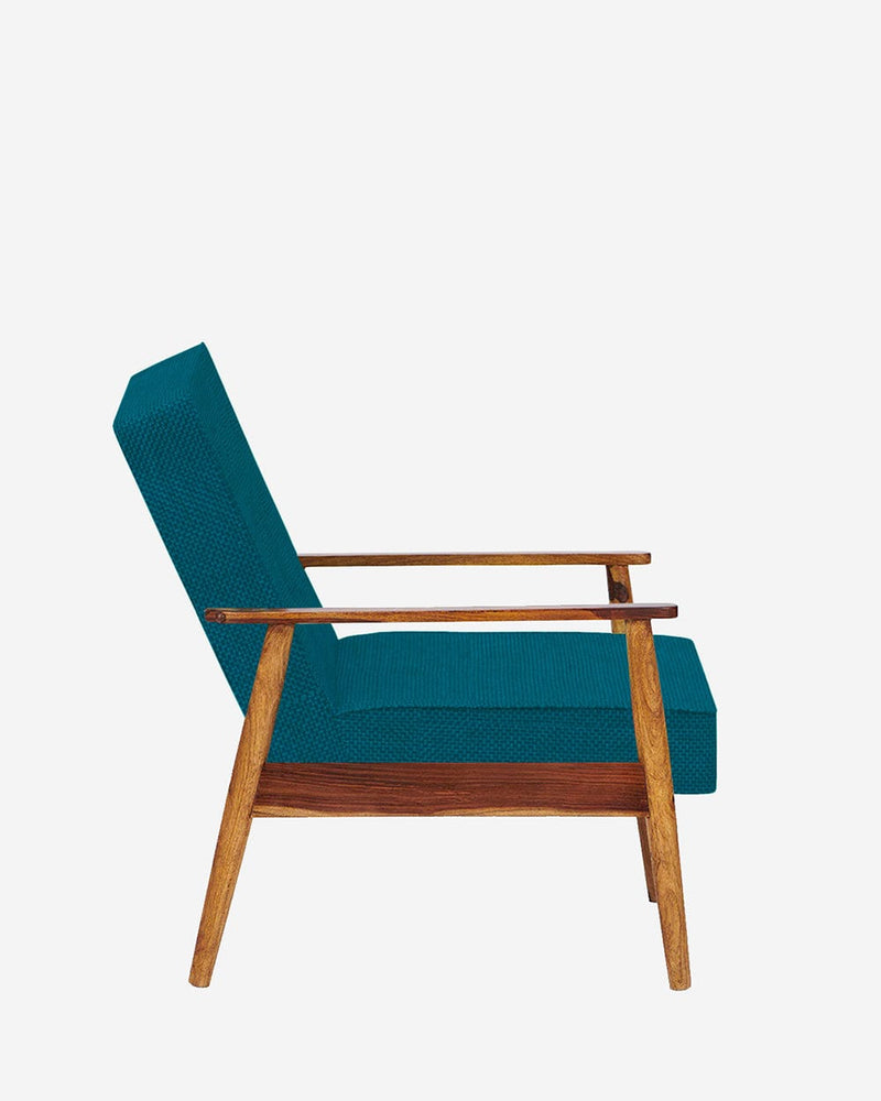 Chumbak Memsaab Arm Chair - Mediterranian Blue