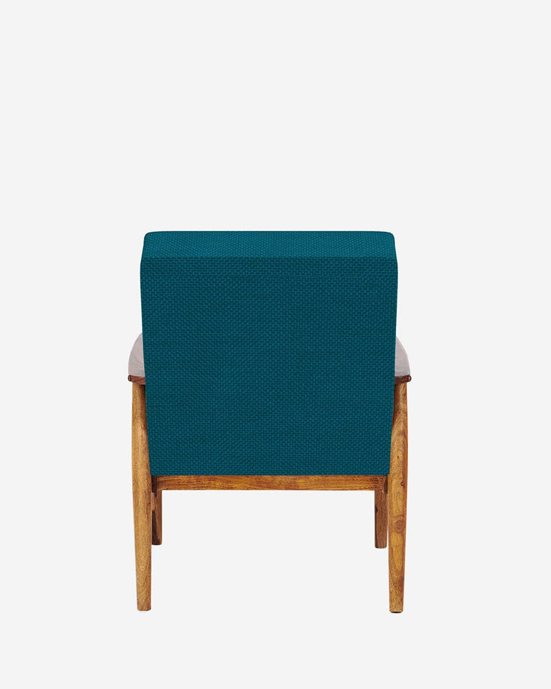 Chumbak Memsaab Arm Chair - Mediterranian Blue
