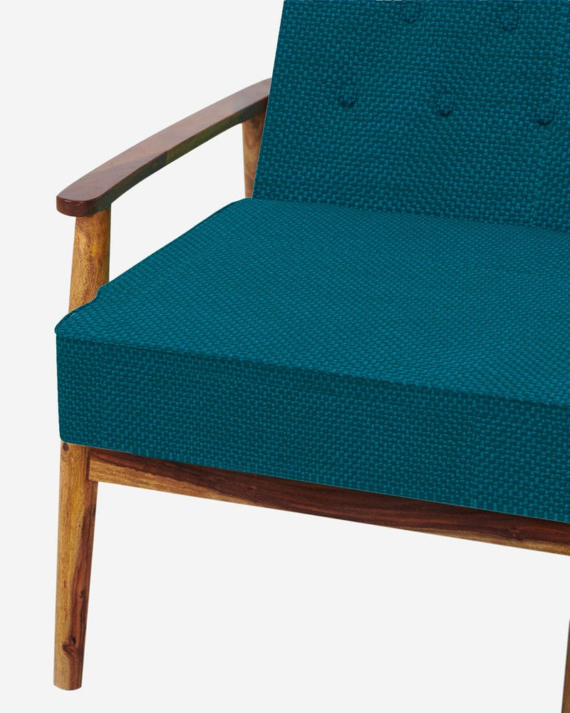 Chumbak Memsaab Arm Chair - Mediterranian Blue