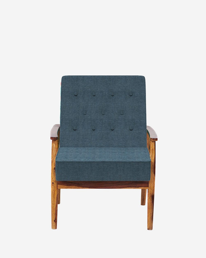 Chumbak Memsaab Arm Chair - Sailor Blue