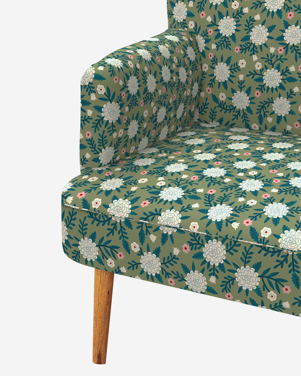 Chumbak Jodhpur Love Seat - Spring Marigold Green