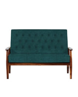 Chumbak Memsaab Love Seat - Dark Green Velvet