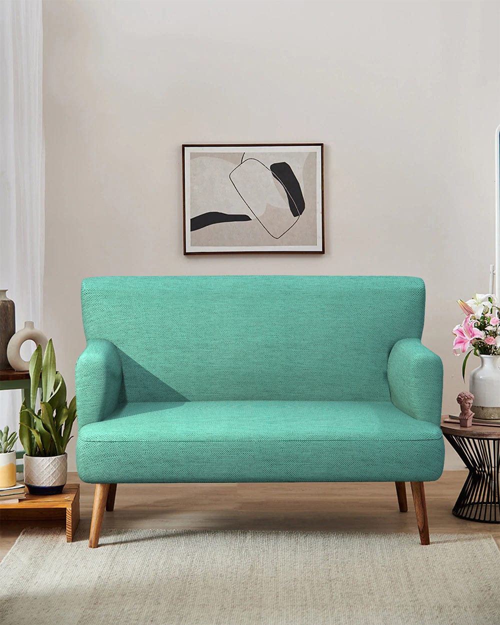 Jodhpur Love Seat - Maldivian Teal
