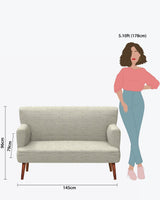 Chumbak Jodhpur Love Seat - Srilanka Ivory