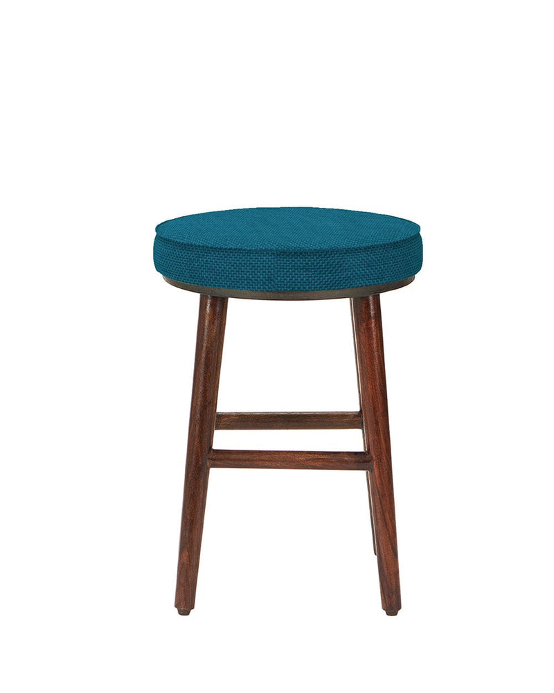 Chumbak English Cafe Stool - Mediterranian Blue