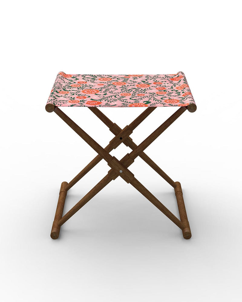 Chumbak Bistro Folding Bench - Earthy Florals Peach