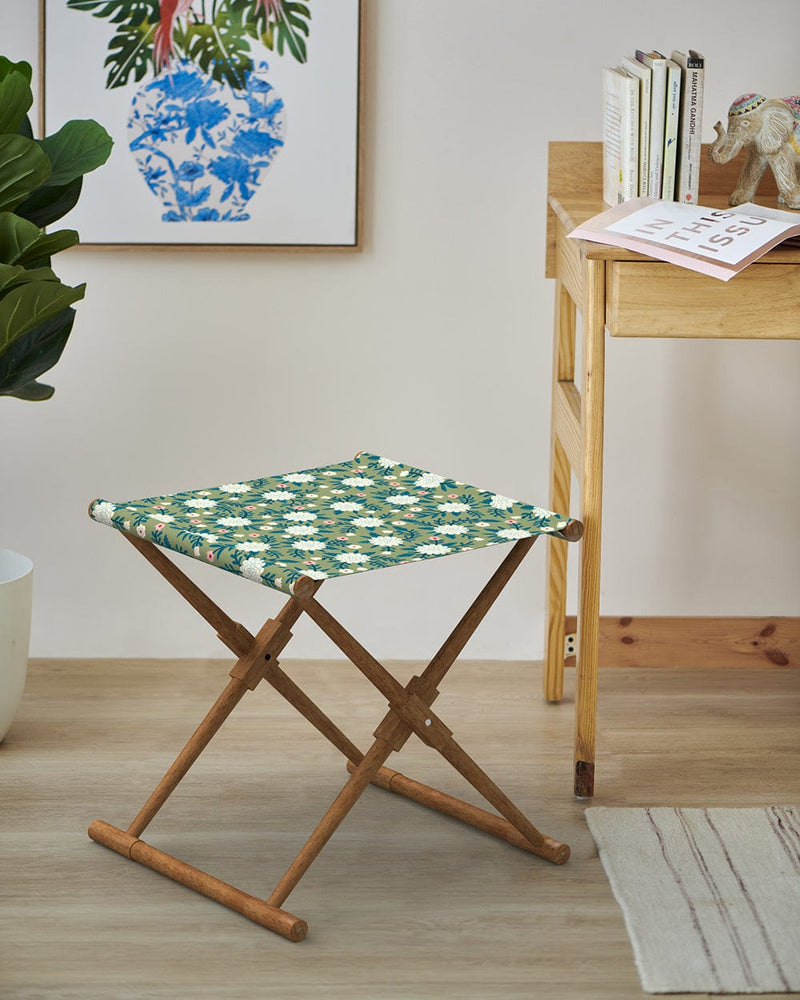 Chumbak Bistro Folding Bench - Spring Marigold Green