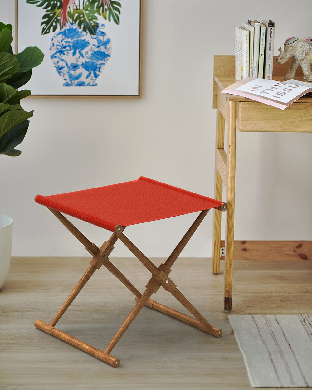 Chumbak Bistro Folding Bench - Carribean Coral
