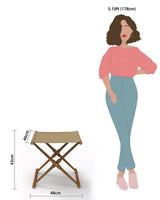 Chumbak Bistro Folding Bench - Beach Beige